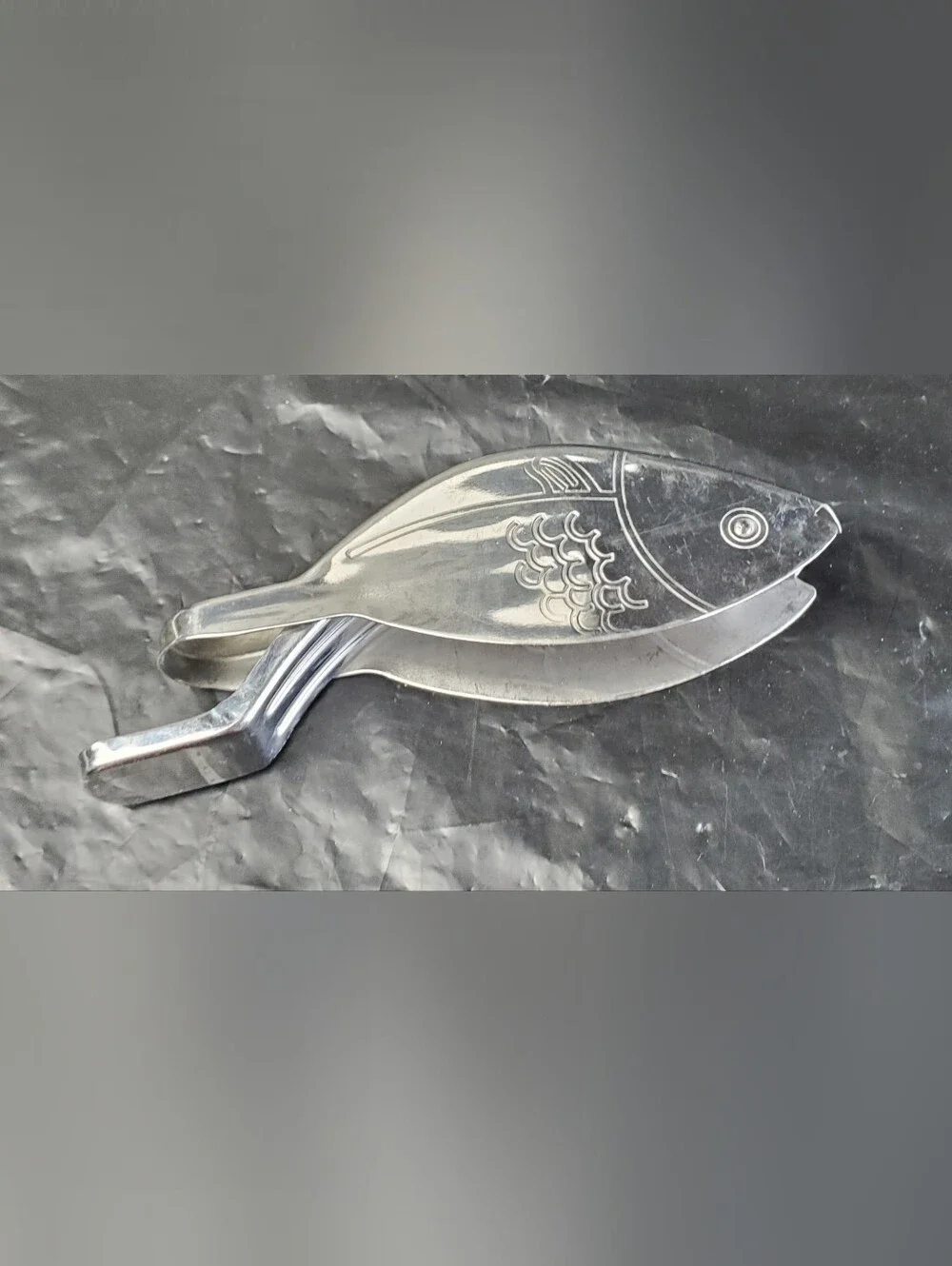 Ikea Vintage Fish Shaped Stainless Lemon Lime Juicer Kitchen Classic - GUC